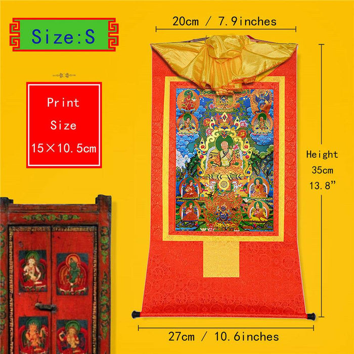 Masters of the Sakya school ,Great Sakyapa - Tibetan thangka painting, view 6