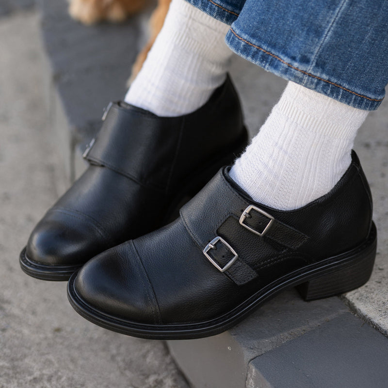 Mave Black Burnish Shoe | Alegria Shoes