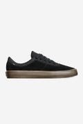 Melbek skate shoe black with gum sole featuring suede upper and durable construction