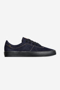 Melbek denim skate shoe with durable denim upper and black rubber outsole