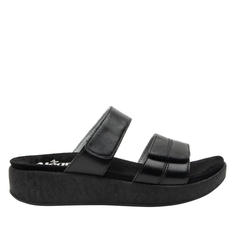Mena Black Sandal | Alegria Shoes