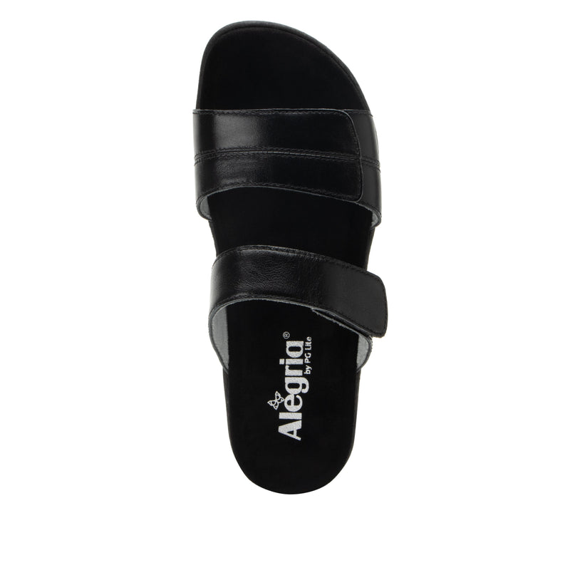 Mena Black Sandal | Alegria Shoes