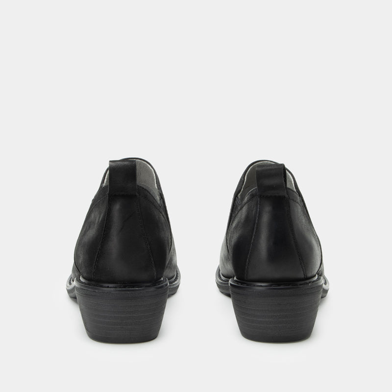 Merle Black Burnish Boot | Alegria Shoes