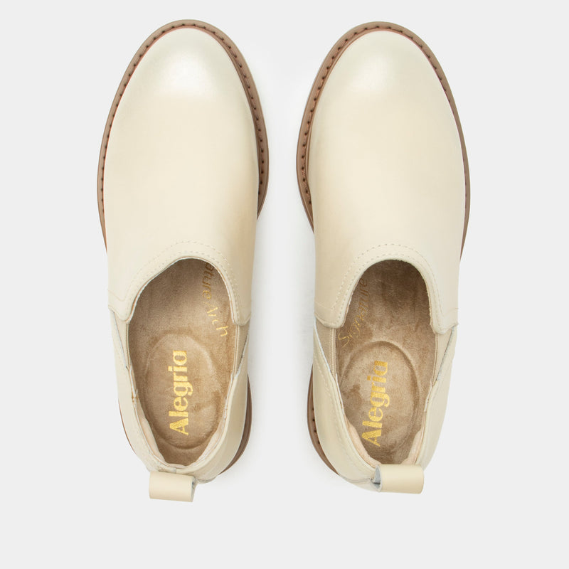 Merle Gold Cream Boot | Alegria Shoes