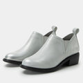 Merle Silver White Boot | Alegria Shoes