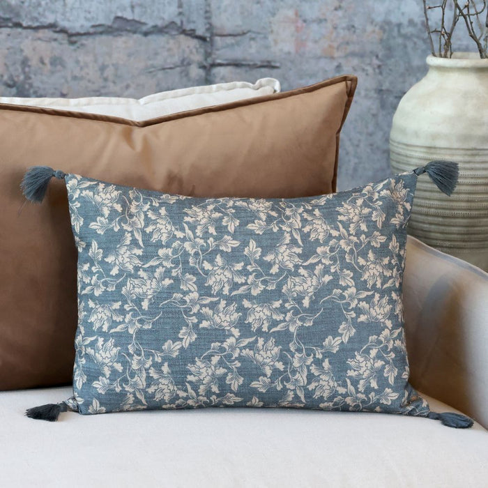 Midnight and Sand Tassel Cushion