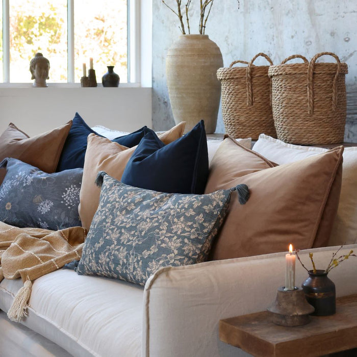 Midnight and Sand Tassel Cushion