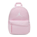 Medium soft pink mini backpack with Jordan logo and front zip pocket