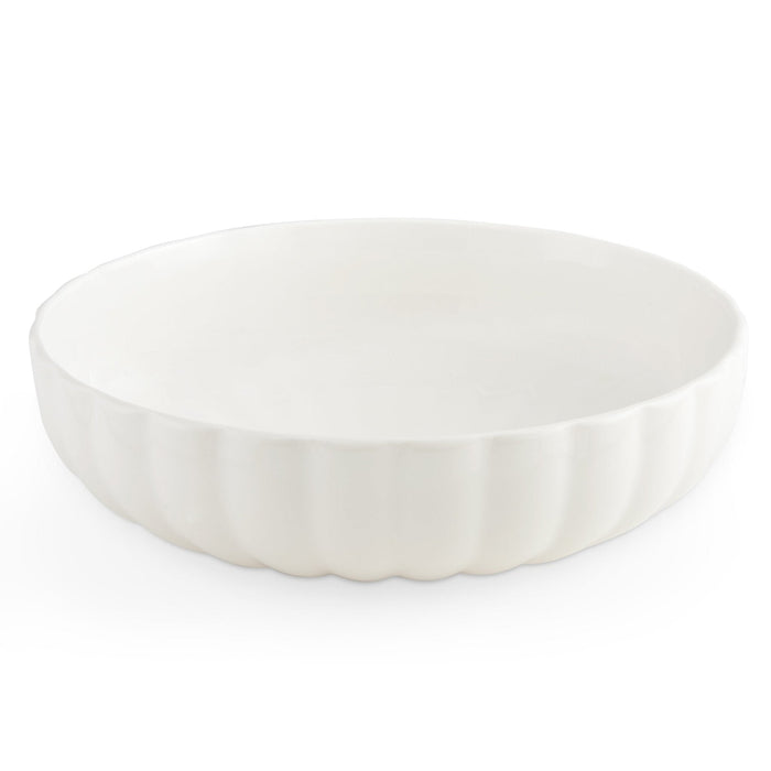 Mira Scalloped Serving Bowl - Off White - DUSK