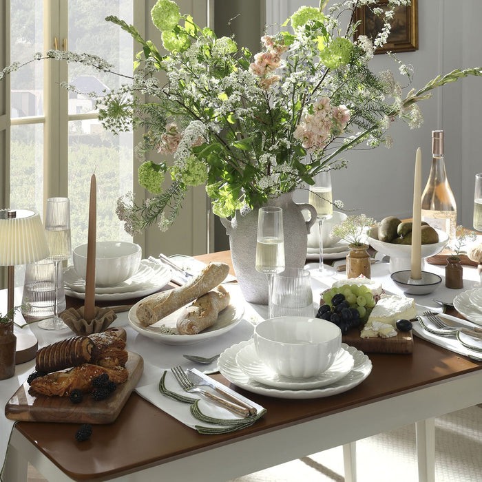 Mira Scalloped Set of 4 Side Plates - Off White - DUSK