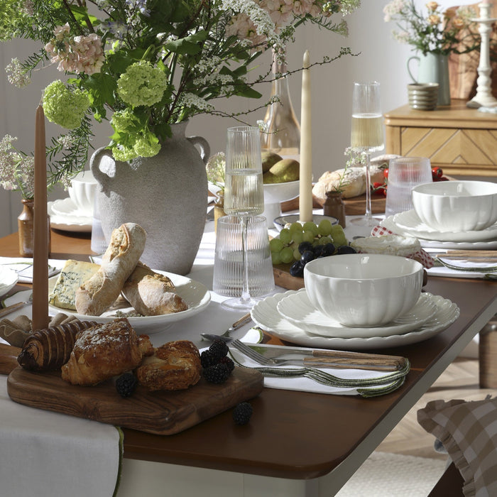 Mira Scalloped Set of 4 Side Plates - Off White - DUSK