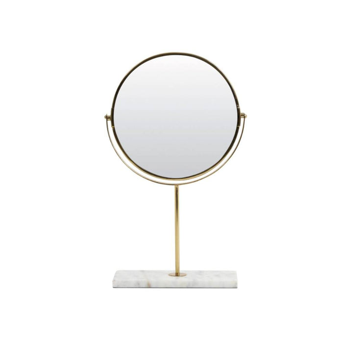 mirror on marble stand