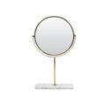 mirror on marble stand