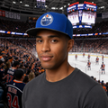 Mitchell And Ness NHL Edmonton Oilers Denim Beak Snapback