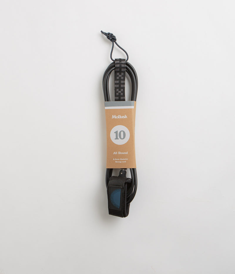 Mollusk All Round 10ft Surfboard Leash in Black