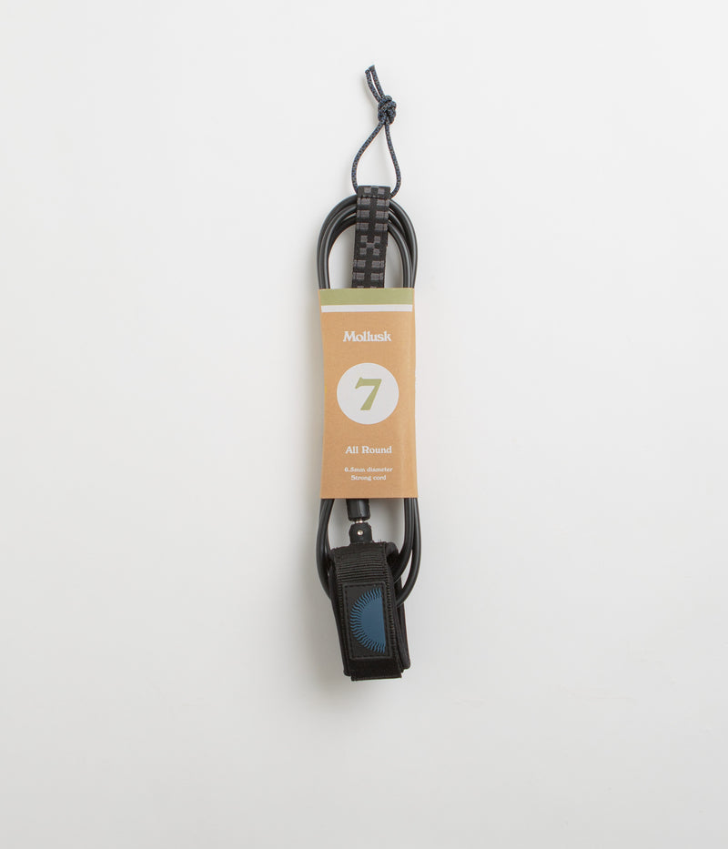 Mollusk All Round 6ft Surfboard Leash in Black