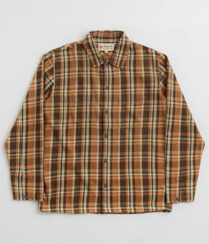 Mollusk Builder Shirt in Redwood Plaid