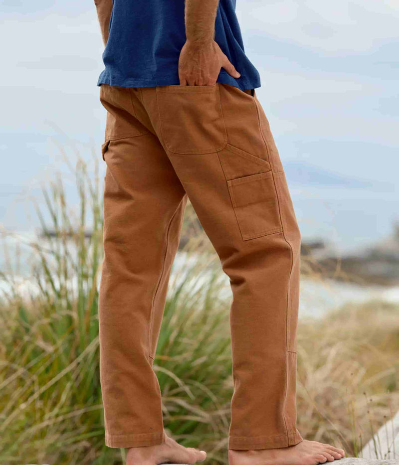 Mollusk Canvas Work Pants  in Almond
