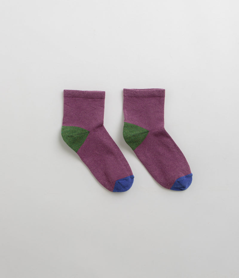 Mollusk Color Block Socks in Huckleberry