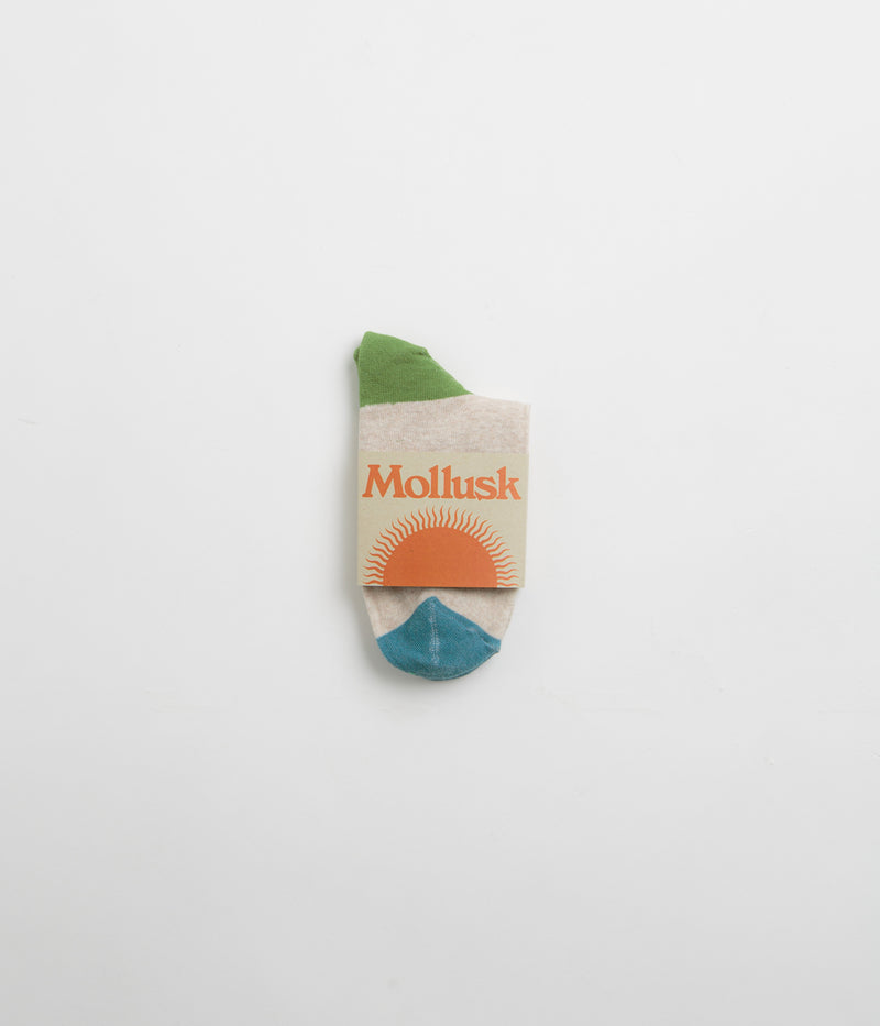 Mollusk Color Block Socks in Natural