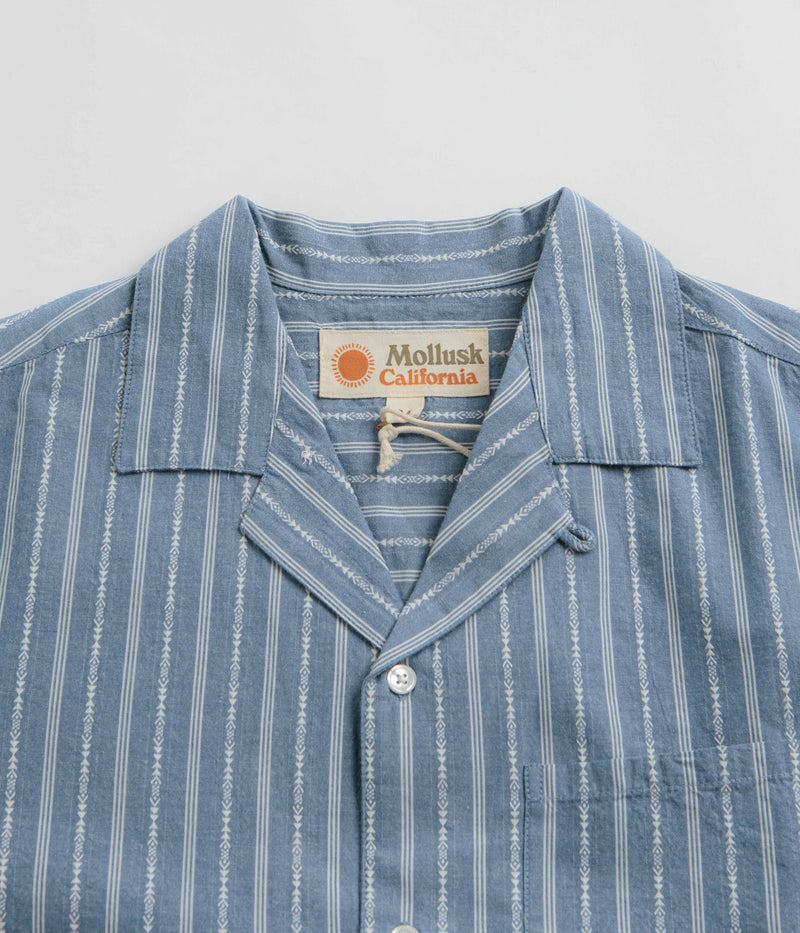 Mollusk Cosmo Shirt in Blue Chambray Dobby