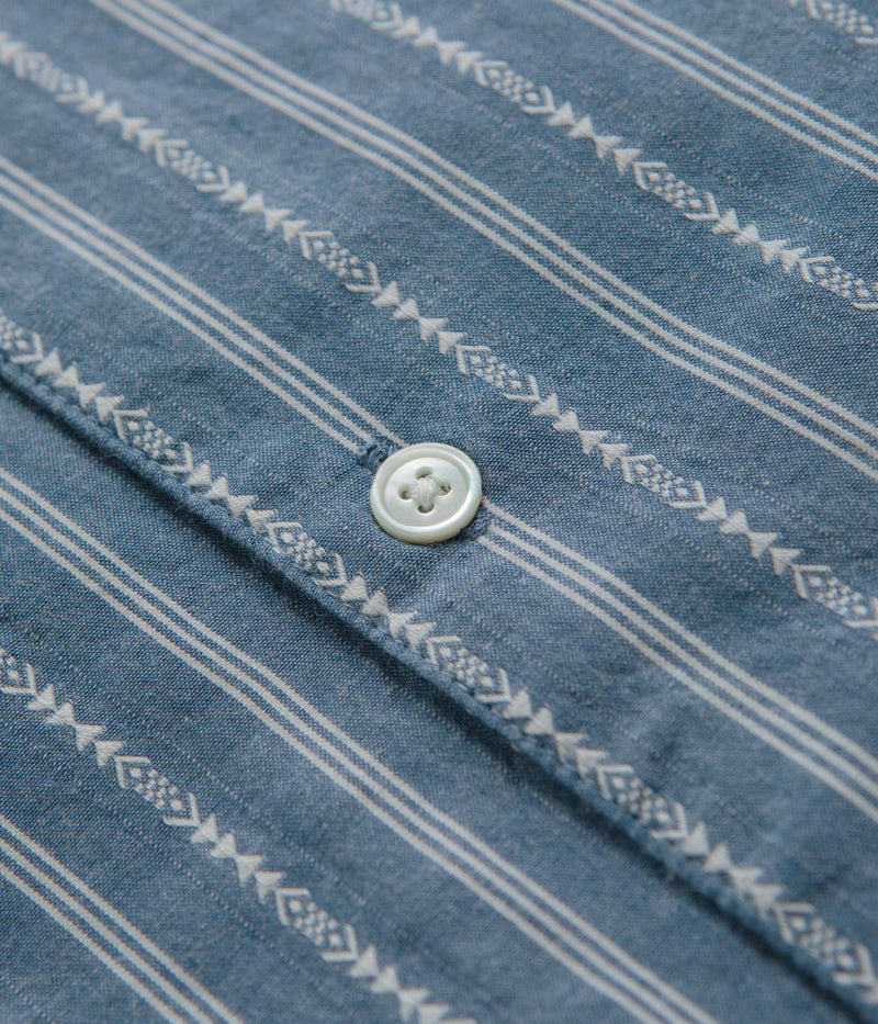Mollusk Cosmo Shirt in Blue Chambray Dobby