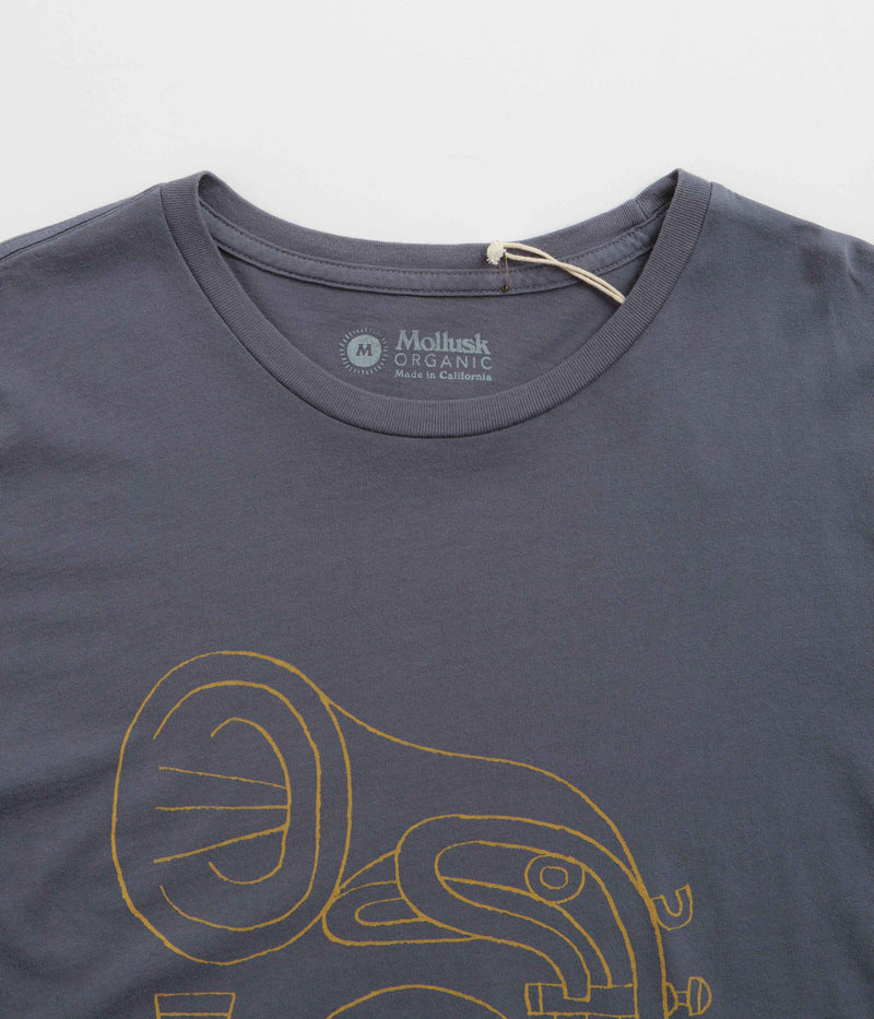 Mollusk Horny Horn T-Shirt in Faded Navy