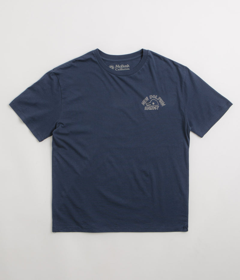 Mollusk New Dolphin Energy T-Shirt in Navy Indigo