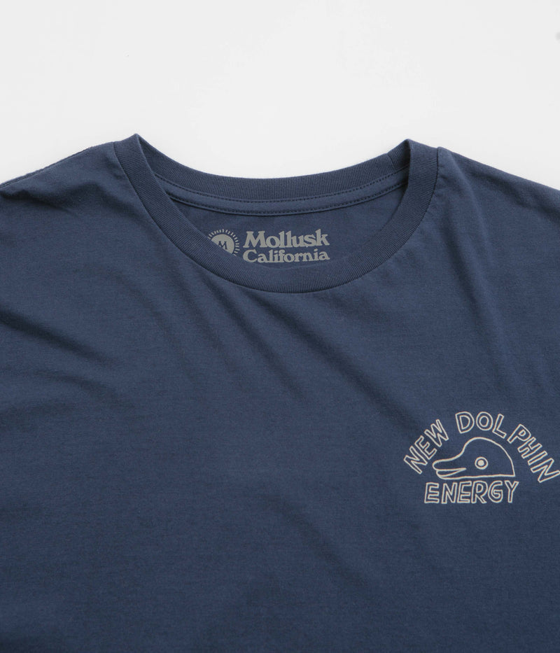 Mollusk New Dolphin Energy T-Shirt in Navy Indigo