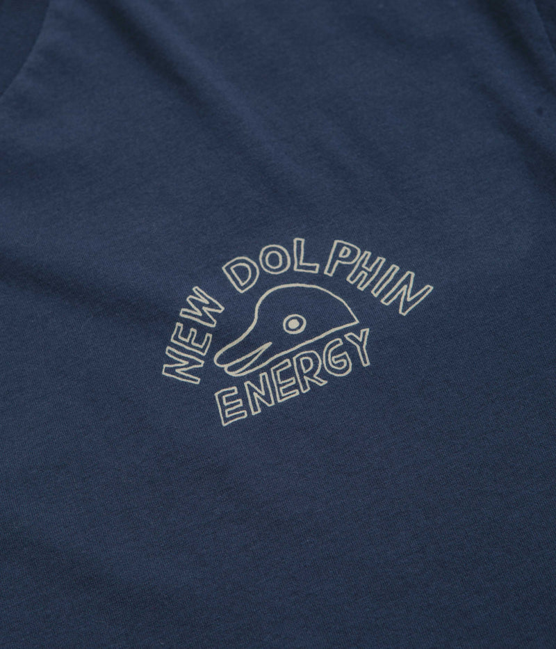 Mollusk New Dolphin Energy T-Shirt in Navy Indigo