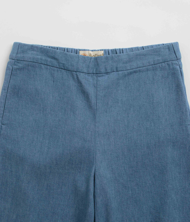 Mollusk Womens Drift Pants in Denim Chambray