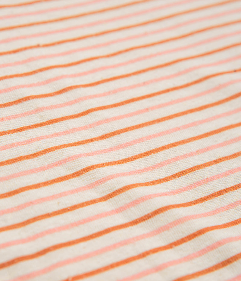 Mollusk Womens Ringer T-Shirt in Pink Stripe