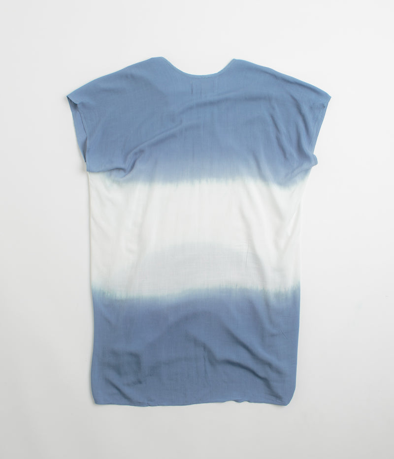 Mollusk Womens Sol Kaftan Shirt in Indigo Dip-Dye