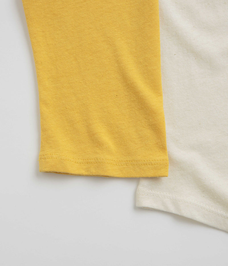 Mollusk Womens Sunsets Baseball T-Shirt in Yellow