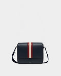 Mythos Crossbody Bag in Navy Blue Recycled Leather