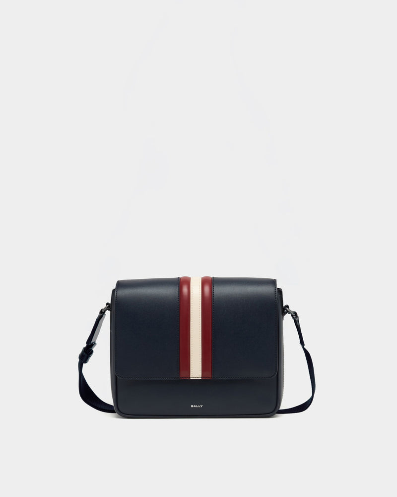 Mythos Crossbody Bag in Navy Blue Recycled Leather