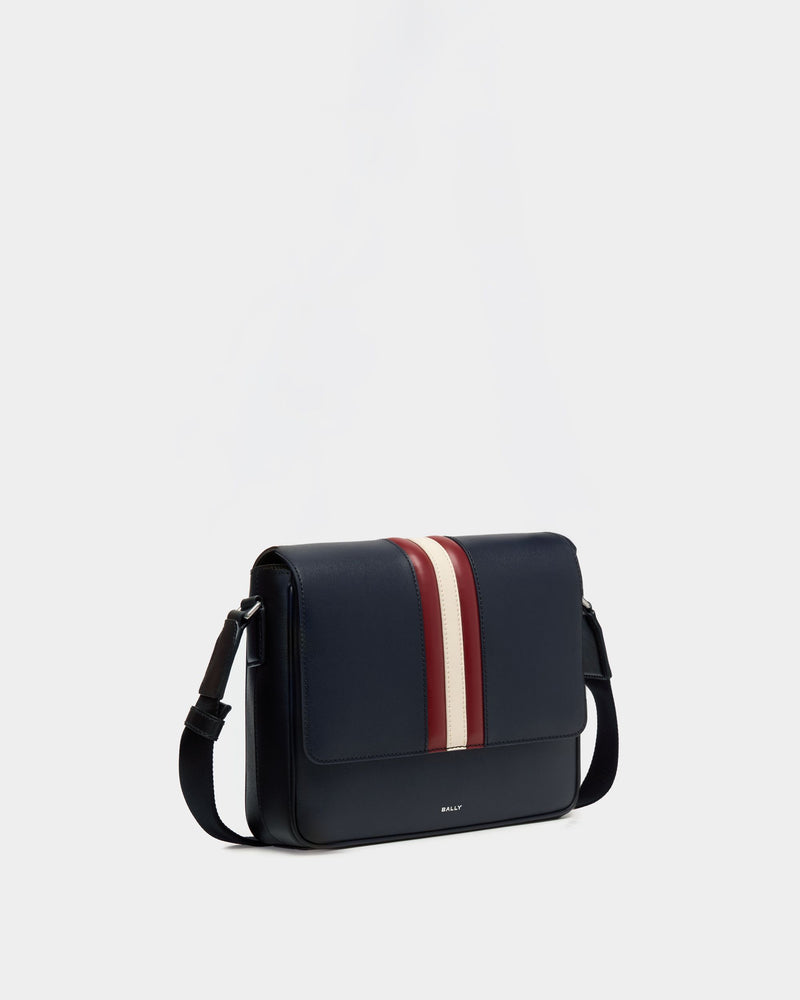 Mythos Crossbody Bag in Navy Blue Recycled Leather