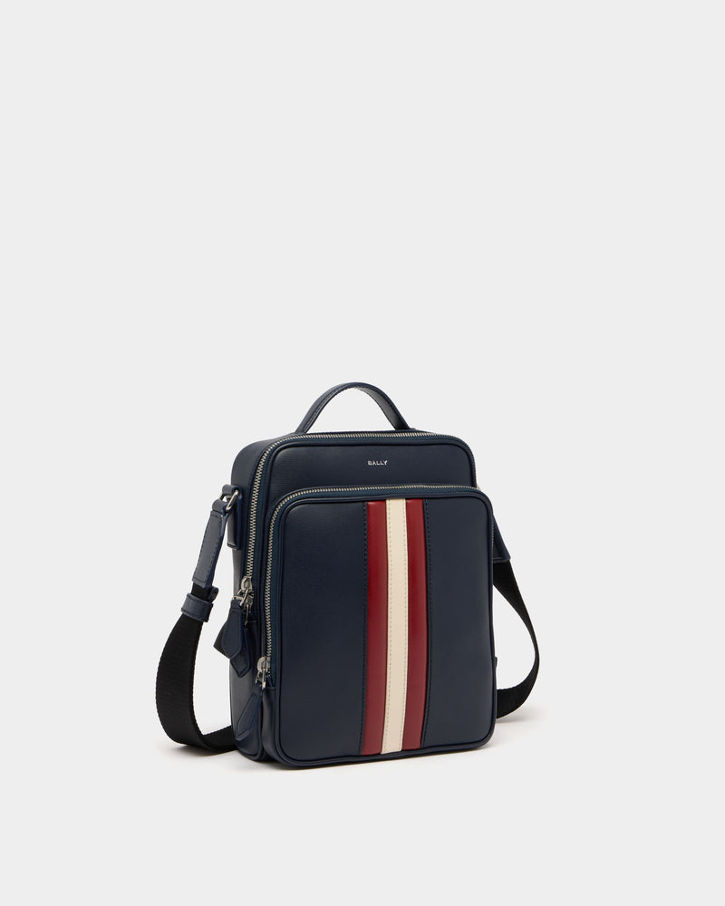 Mythos Crossbody Bag in Navy Blue Recycled Leather
