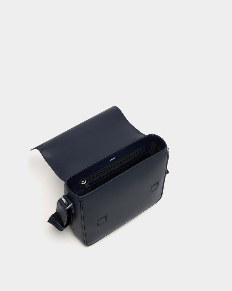 Mythos Crossbody Bag in Navy Blue Recycled Leather