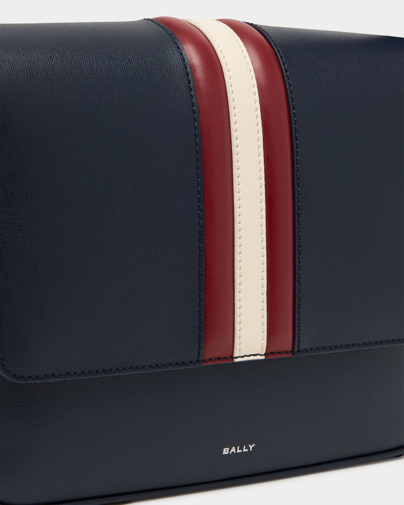 Mythos Crossbody Bag in Navy Blue Recycled Leather