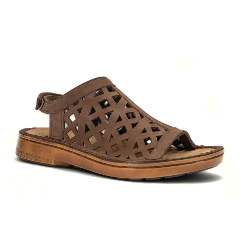 Naot Amadora Sling Sandal (Women) - Coffee Bean Nubuck Sandal - Backstrap - The Heel Shoe Fitters