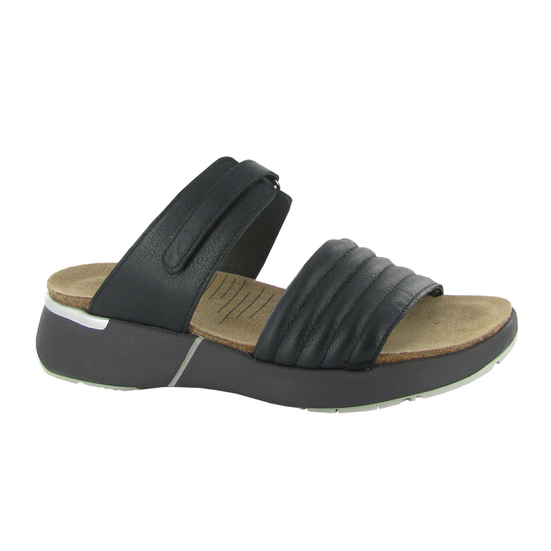 Naot Vesta Slide Sandal (Women) - Soft Black Leather Sandal - Slide - The Heel Shoe Fitters