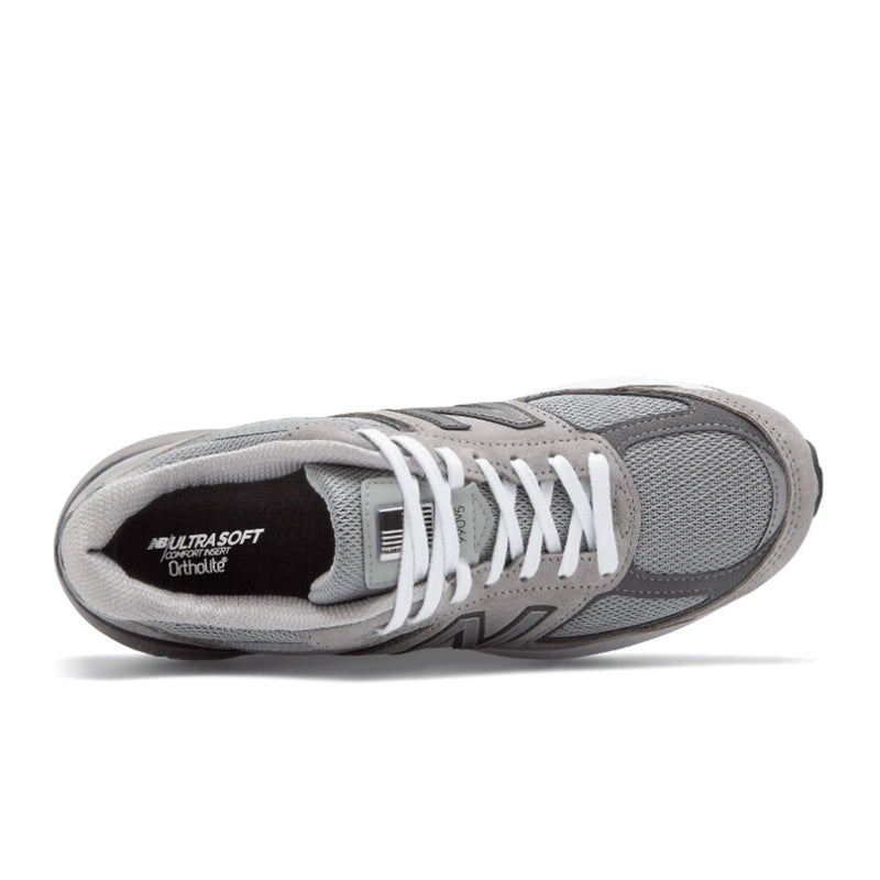 New Balance Made in USA 990 v5 Running Shoe (Men) - Grey/Castlerock Athletic - Running - Stability - The Heel Shoe Fitters