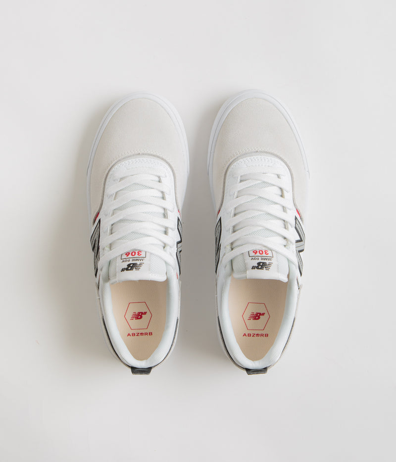 New Balance Numeric 306 Jamie Foy Shoes in Light Grey and White