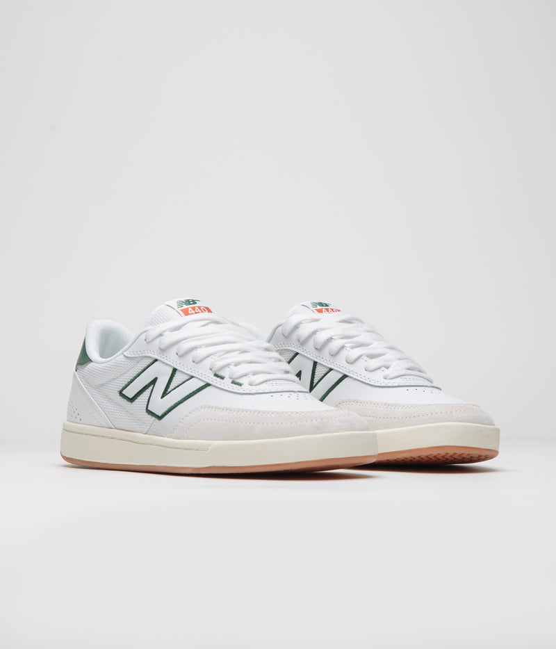 New Balance Numeric 440 Shoes in White and Green