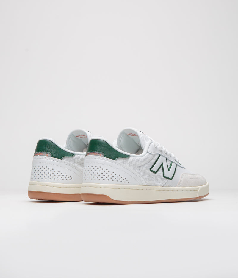 New Balance Numeric 440 Shoes in White and Green