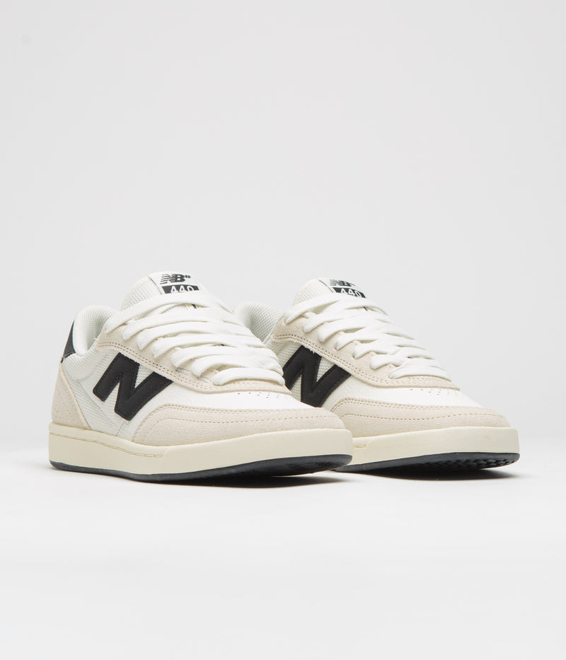 New Balance Numeric 440 V2 Shoes in Sea Salt and Black