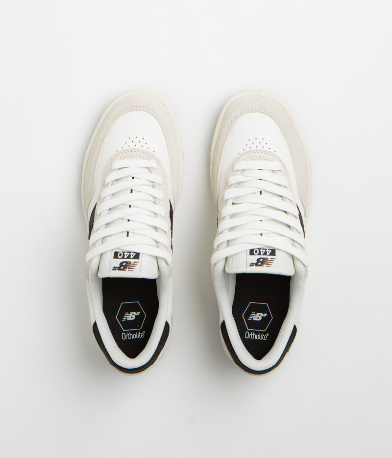 New Balance Numeric 440 V2 Shoes in Sea Salt and Black