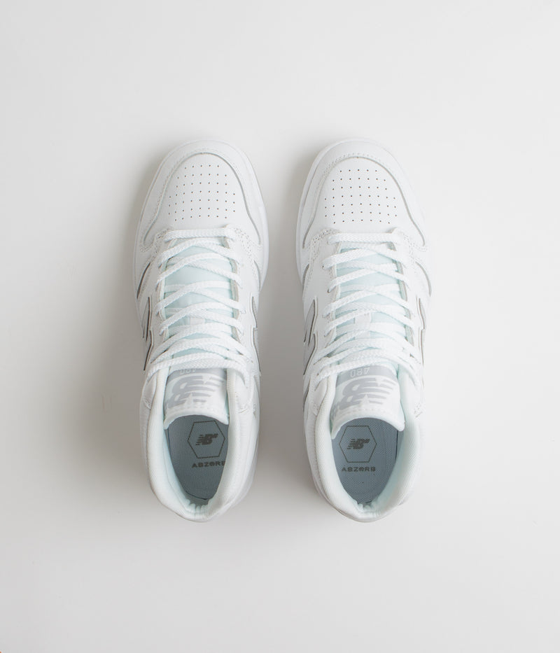 New Balance Numeric 480 Hi Shoes in White and Grey