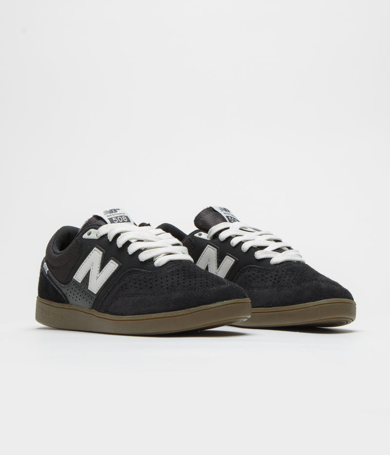 New Balance Numeric 508 Brandon Westgate Shoes in Black and Gum / White